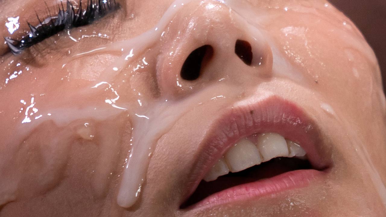 Saki Kawanami's Sticky Bukkake Facial. SpermMania video with one nude girl and 18 cumshots. Uncensored Cum Fetish.